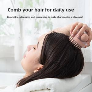 Brosse de lavage capillaire en silicone liquide pour le nettoyage et le massage du cuir chevelu, outil de toilettage pour application sur la tête - Product Image 3