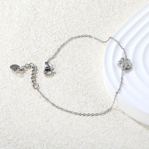 สร้อยข้อมือสแตนเลสเซอร์โคเนียรูปทรงวงรีเรขาคณิตเครื่องประดับฝังไมโครสำหรับผู้หญิงของขวัญสไตล์ยุโรปอเมริกัน - Product Image 4