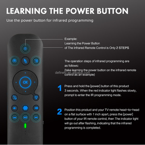 เมาส์ไร้สาย BT 2.4GHz พร้อมระบบสั่งงานด้วยเสียง ไฟแบ็คไลท์ คีย์บอร์ดมินิพีซี ไจโรสโคป 4 ปุ่ม ใช้แบตเตอรี่ AAA ระยะ 10 เมตร สำหรับกล่องทีวีแอนดรอยด์ - Product Image 5