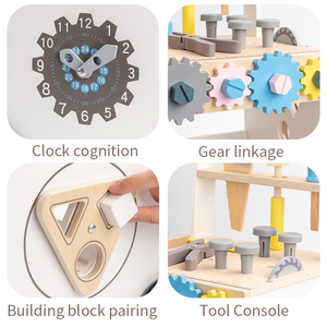 Premium Wooden Danish Noble Nut <b>Tool</b> Cart Educational Montessori Building <b>Toy</b> for Kids Interactive Nuts for Play - Product Image 4