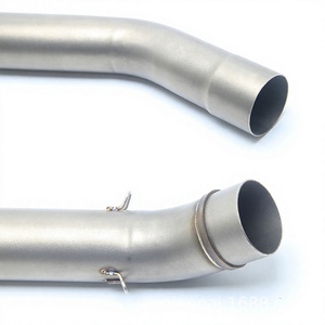 Tubo de Escape para Motocicleta Kawasaki Z750 Z800, Sección Media, Acero Inoxidable, Tubo Curvado de 10 cm de Diámetro, Pieza de Aislamiento Térmico - Product Image 5