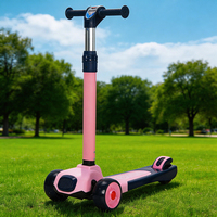 Trottinette pliable 3 roues pour enfants de 2 à 8 ans, avec roues lumineuses, conforme EN71, pour la Foire de Canton 2026