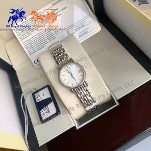 longinesing European American Fashion Two-Tone Silver Rose Gold Stainless Steel Women's with Glass Dial Band Width - Product Image 5