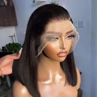 Wig Bob Pendek Vietnam Bone Straight 4x4 13x4 Laris Manis, Vendor Grosir Wig Bob Hd Lace Frontal untuk Wanita Kulit Hitam