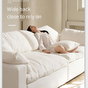 Divano in stile giapponese nuvola piccolo <span class=keywords><strong>bianco</strong></span> di alta qualità 3 posti divano <span class=keywords><strong>moderno</strong></span> love seat <span class=keywords><strong>soggiorno</strong></span> - Product Image 5