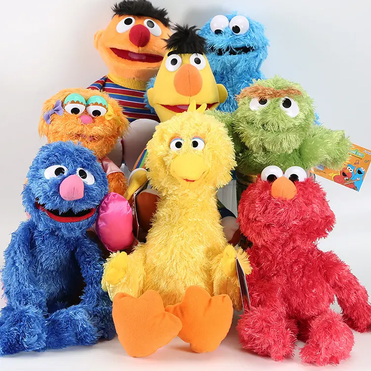 Cpc Ce Hot Safe Sesamstraat Knuffel Elmo Big Bird Cookie Monster Kids Cartoon Plushie Pop