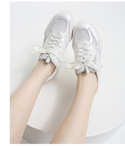 Zapatos para caminar de diseño de moda de alta calidad, zapatillas deportivas para <span class=keywords><strong>mujer</strong></span>, <span class=keywords><strong>Tenis</strong></span> blanco, calzado femenino para primavera y otoño, informal para exteriores - Product Image 3