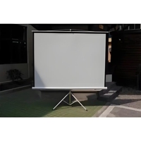 Écran de projection portable 100 pouces 16:9 avec trépied, pour extérieur, montage mural, pour cinéma maison, école, salle de réunion