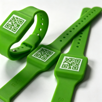 Bracelet RFID UHF en silicone réutilisable ISO18000-6C 902-928MHz, étanche, pour le suivi des actifs en usine et la gestion logistique