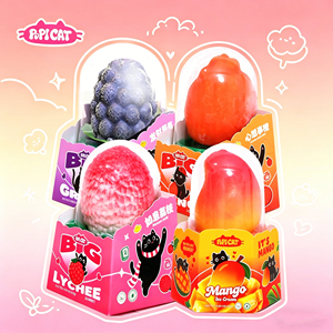 Barres de crème glacée aux fruits assortis PoPI CAT avec des saveurs de raisin, d'orange, de litchi et de mangue - Dessert glacé rafraîchissant et varié - Product Image 1