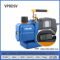 Pompe à vide de réfrigération intelligente à double étage Value VP8DSV 220V, fonctionnant avec un manomètre de vide