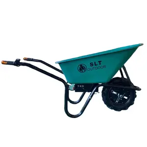 Electric powered wheelbarrow 24V12A electric wheelbarrow 500W or 700W motor wheels