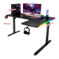 Bureau de jeu en L robuste pour ordinateur, grande table de jeu avec support moniteur – Vente en gros