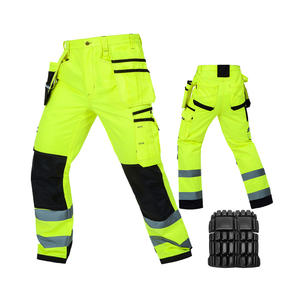 Pantalon de travail de sécurité pour homme, haute visibilité, imperméable, extensible, confortable, avec tissu extensible bidirectionnel, entrejambe à soufflet et mobilité tout au long de la journée - Product Image 6