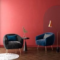 Sofá Individual Moderno de Franela, Diseño Simple y Moderno, Sillón para Apartamento Pequeño, Sofá de Hierro Artístico de Lujo Ligero para Sala de Estar