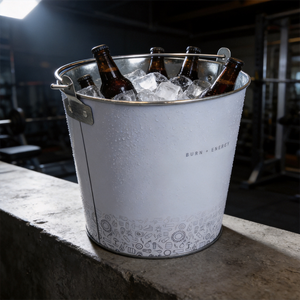 Cubo de Hielo de Metal Galvanizado Gris Claro con Logotipo Personalizado, con Asa Abatible, para Enfriar Bebidas, para Promoción de Marca - Product Image 6