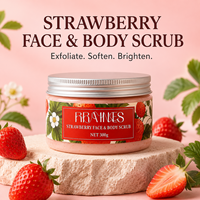Exfoliante Corporal de Fresa 300g, Crema Exfoliante para Rostro y Cuerpo para Spa, Venta al por Mayor, Suministro y Exportación de Marca Privada