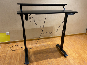 Working Table Office Electric Standing Double Desktop Height Adjustable <b>Desk</b> with Single Motor - Product Image 5