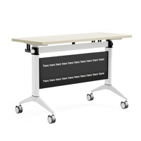 Conjunto de Mesa y Sillas de Bambú, Moderno, Minimalista, Plegable, Móvil, para Instituciones Educativas, Mesa de Conferencias, con Separador para Libros