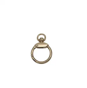 8-Figure cincin terbuka Musim Semi ramah lingkungan kait jepret logam cincin gantung bulat tahan lama untuk Backpacking