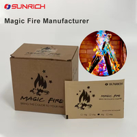 Bâtons magiques de feu mystique colorés d'usine, feu artistique magique avec emballage en sac en papier kraft