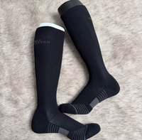 Chaussettes d'équitation respirantes et durables en tricot Coolmax pour adultes unisexes - Chaussettes de sport longues