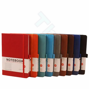 Cá nhân chương trình nghị sự tái chế lót lưới chấm Diary Craft vải linen PU Túi da tùy chỉnh Tạp Chí bìa cứng máy tính xách tay - Product Image 5