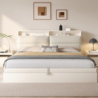 Ensemble de meubles de chambre à coucher au design moderne de haute qualité avec rangement lit double King Queen Size avec tiroirs