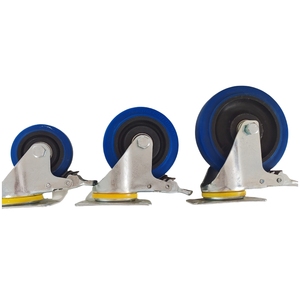 <span class=keywords><strong>Ruedas</strong></span> giratorias de poliuretano de 4 pulgadas de alta resistencia para máquinas de coser rodamiento de bolas doble giratorio silencioso con freno de goma - Product Image 6