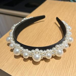 Serre-tête large vintage baroque en perles de 15 cm pour femme, accessoires de mariage et de fête, vente en gros - Product Image 6