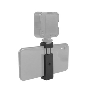 Aluminium Alloy Phone Clamp 60-90mm With Led <b>Light</b> For Live Streaming Vlog <b>Gaming</b> Adjustable Height Tripod Mount - Product Image 2