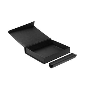 काले फोम डालने सादे गत्ता उपहार बक्से पुस्तक के आकार का जर्नल चुंबकीय समापन के लिए ढक्कन के साथ कठोर कागज बॉक्स पैकेजिंग - Product Image 3