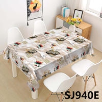 Nappe Imprimée en PVC Imperméable et Anti-Taches, Motif Floral, en Rouleau, pour la Décoration de la Maison, des Hôtels, des Banquets et des Fêtes