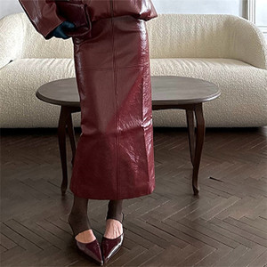 <span class=keywords><strong>Chaqueta</strong></span> <span class=keywords><strong>de</strong></span> traje <span class=keywords><strong>de</strong></span> charol elegante para mujer nueva transfronteriza <span class=keywords><strong>de</strong></span> otoño al por mayor abrigo <span class=keywords><strong>y</strong></span> <span class=keywords><strong>falda</strong></span> Midi/larga - Product Image 5