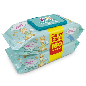 Fournisseur OEM de lingettes pour bébés en gros, lingettes humides pour bébé, 140 lingettes pour bébé - Product Image 1