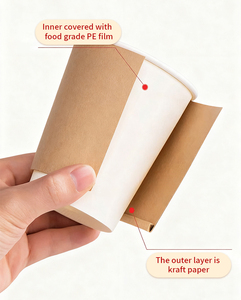 Bicchieri di Carta di Varie Capacità per Tutte <span class=keywords><strong>le</strong></span> Bevande, Bicchieri di Carta Usa e Getta Antigoccia con Coperchio per Attività di Asporto - Product Image 4