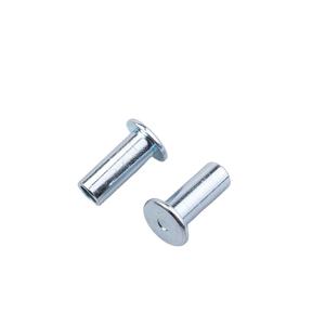 Remaches semitubulares de cabeza redonda DIN 6791 de acero al carbono galvanizado, clase 10, diámetro de cabeza de 1/2 pulgada, GDTYF TYF-BR23060601 - Product Image 1