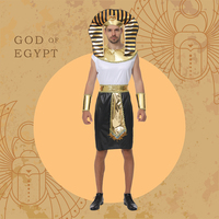 Costume de cosplay de pharaon égyptien pour adultes déguisement d'halloween pour hommes pour fête de carnaval