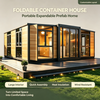 Maison préfabriquée en conteneur, design mobile extensible, isolation thermique, antirouille, villa préfabriquée pour résidence temporaire en zone rurale