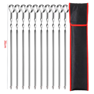 Brochetas Profesionales de Acero Inoxidable de 36/40/43 cm de Ancho para Barbacoa, Brochetas para <span class=keywords><strong>Kebab</strong></span>, para Cocina al Aire Libre - Product Image 4