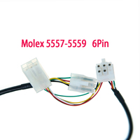 Connecteur Molex 5557-5559 à pas de 4,2 mm, 6 broches, avec câble blindé 26 fils pour la transmission de signal des équipements d'automatisation