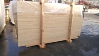 Dalles de travertin de haute qualité, polies, couleur ivoire clair, à veinage apparent, grandes dalles 600x1200mm, épaisseur 20mm, prix usine, fabriquées en Turquie