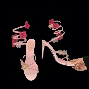 Chaussures à talons hauts pour femmes, vente en gros, mode, chaussures décontractées d'été pour femmes, sandales pointues personnalisées pour femmes - Product Image 3