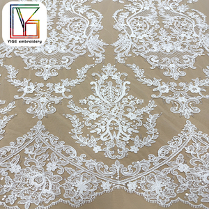 Tela de Encaje <span class=keywords><strong>Guipur</strong></span> Ecológica en Oferta, Tela de Encaje Africana con Lentejuelas <span class=keywords><strong>para</strong></span> Vestidos de <span class=keywords><strong>Novia</strong></span> y de Gala - Product Image 6