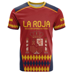 Camiseta Deportiva Casual de Manga Corta para Hombre, Cuello Redondo, Selección Española de Fútbol, Mundial 2026, La Rojita - Product Image 3