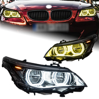 Pour BMW Série 5 E60 2003-2010, ensemble de phares à LED Angel Eye bicolores style M5