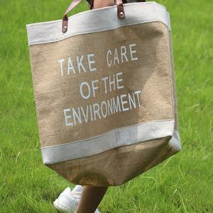 Bolsas de compras ecológicas de algodón de 16 pulgadas con asa de cuero, bolsas de playa impermeables, bolso de mano de moda para mujer para viajes - Product Image 5