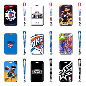 Porte-cartes en polyester imperméable à l'eau sur le thème des stars de la <span class=keywords><strong>NBA</strong></span> pour cartes d'étudiant, cartes d'identité scolaires, cartes repas/métro et badges d'employé - Product Image 1