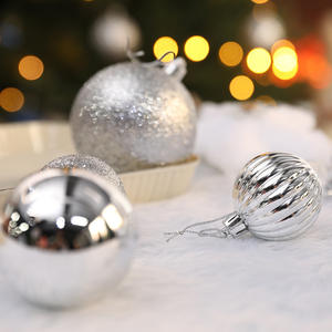 Boules de Noël en plastique plaqué, lot de 24, simplicité moderne, décorations suspendues pour l'arbre, pour une ambiance festive - Product Image 4
