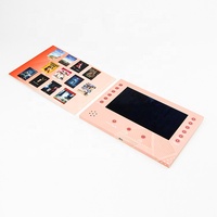 Carte de brochure vidéo enregistrable avec écran LCD de 7 pouces, fabriquée en Chine, avec dépliant plié en papier d'art